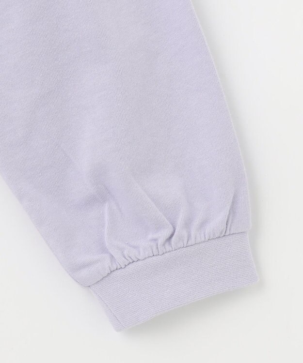 ANY KIDS フォトプリント 長袖 Ｔシャツ ラベンダー×イヌ