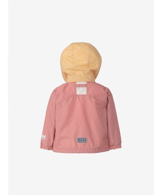 HELLY HANSEN 【はっ水・高視認性・クイックフリー・記名ラベル付・フード取り外し可】ベビー ヴォーゲンジャケット アネモネピンク×アイボリー