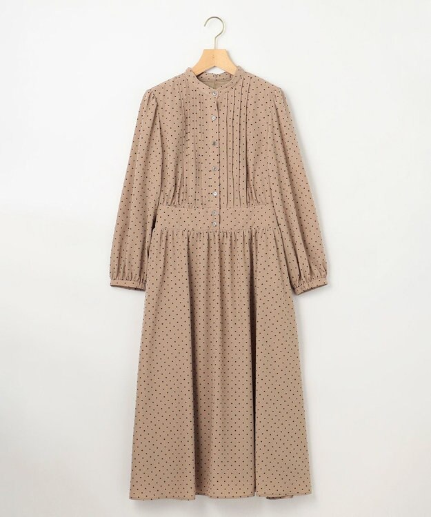 組曲 【WEB限定】ドットフロッキー ワンピース ベージュ系5