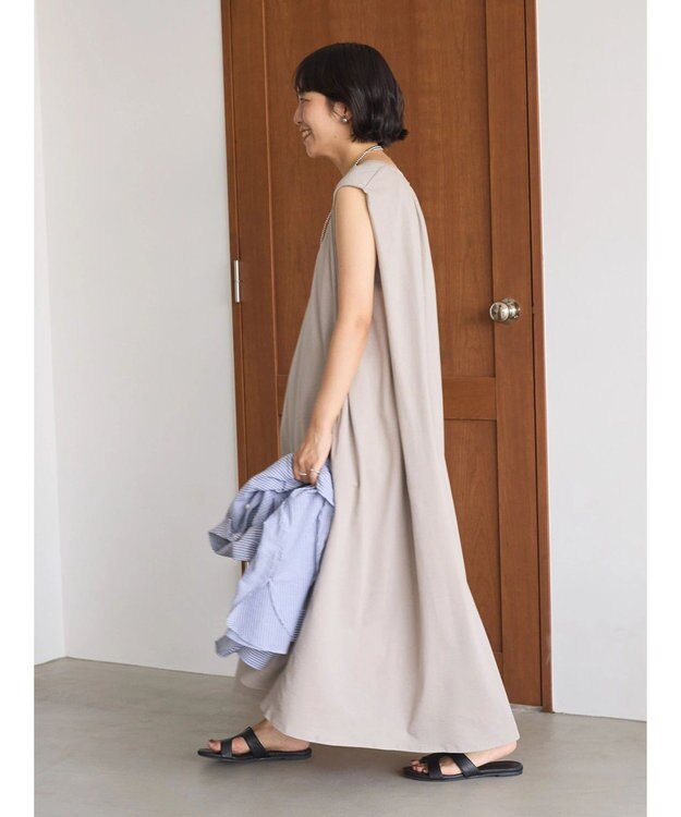 AMERICAN HOLIC ショルダータックノースリーブワンピース Gray Beige