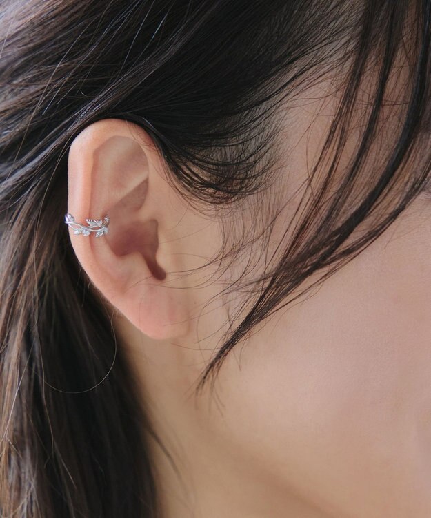 Tiaclasse 【選べる3種類】プラントモチーフイヤーカフ シルバーC