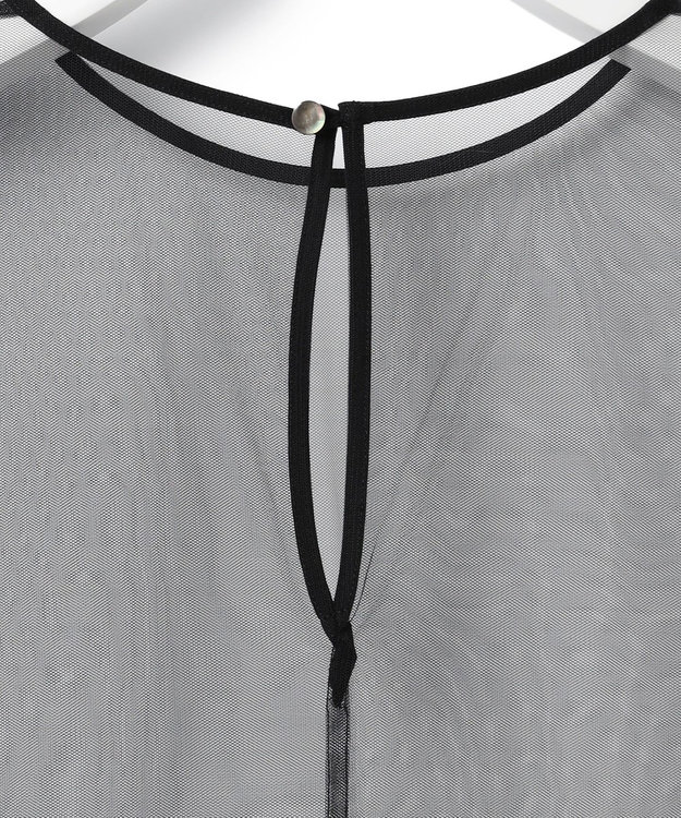 23区 【GOLD LABEL/見上愛さん着用】チュール ペプラムブラウス ブラック系