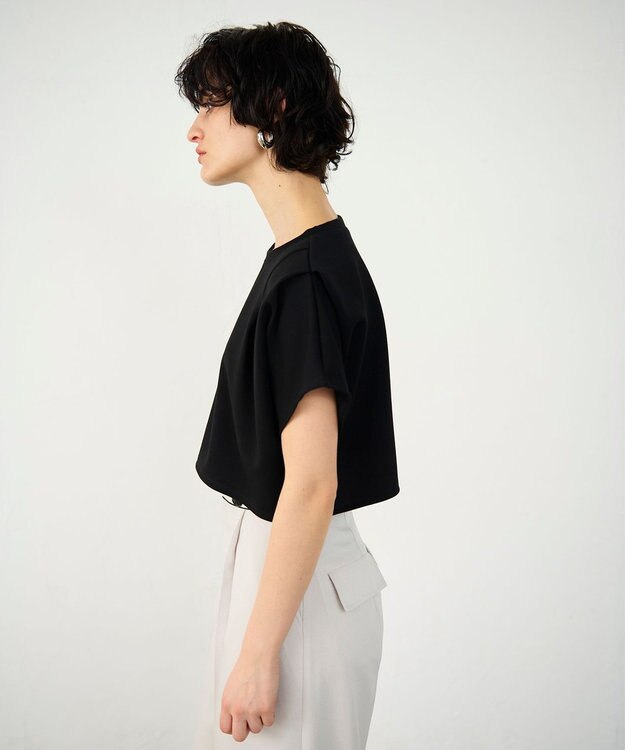 GRACE CONTINENTAL タックショートトップ ブラック