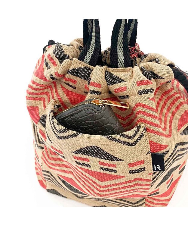 ROOTOTE 1241【巾着タイプ】LT.デリ.エスニックパターン-A 02：ジグザグ