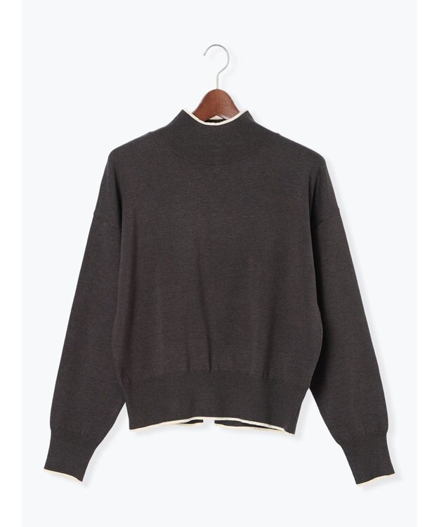 Te chichi バックパールニット チャコールグレー