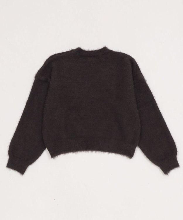 WEGO シャギーニットプルオーバー ブラック中濃色