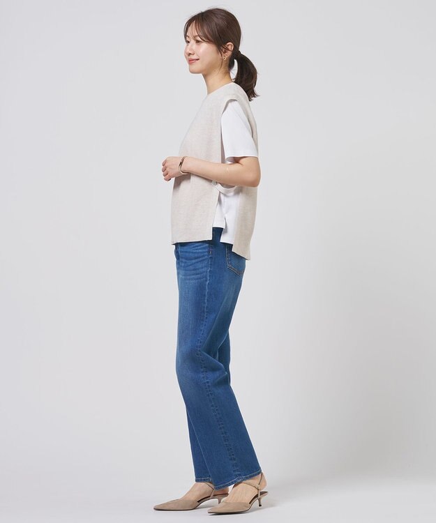 J.PRESS LADIES Vis/Pe スパーク ニット ベスト ナチュラル系