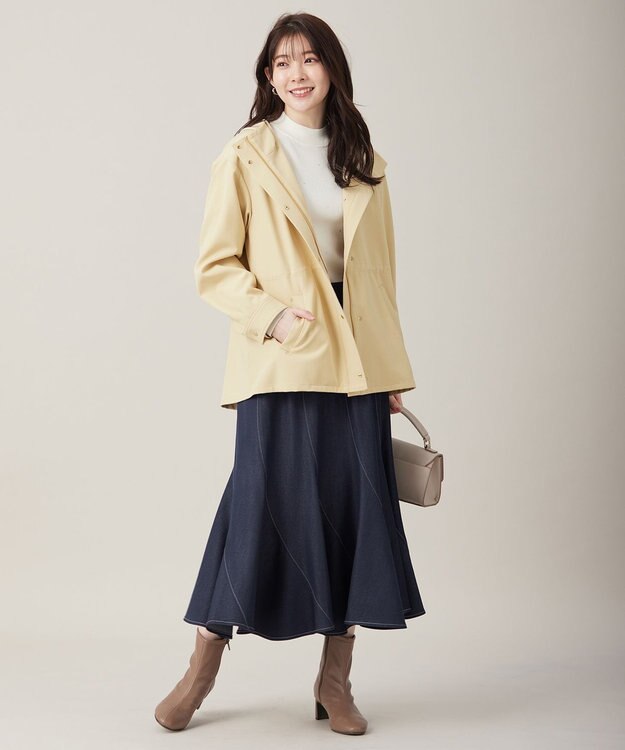 ANY SIS S 【洗える】デニムライクエスカルゴ スカート シャンブレー