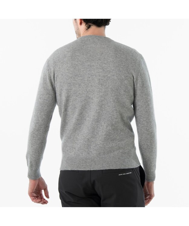 ZERO HALLIBURTON カシミヤ クルーネックニットトップス ZHG-M5A7 85122 グレー