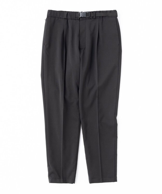 UNFILO MENS ウールライク テーパードパンツ ブラック