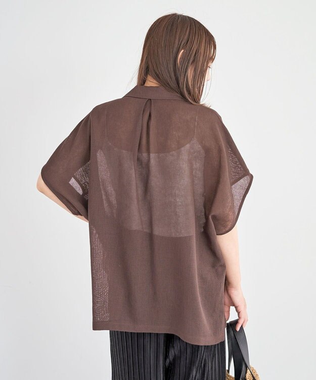 Green Parks メッシュポンチョジャケット Brown