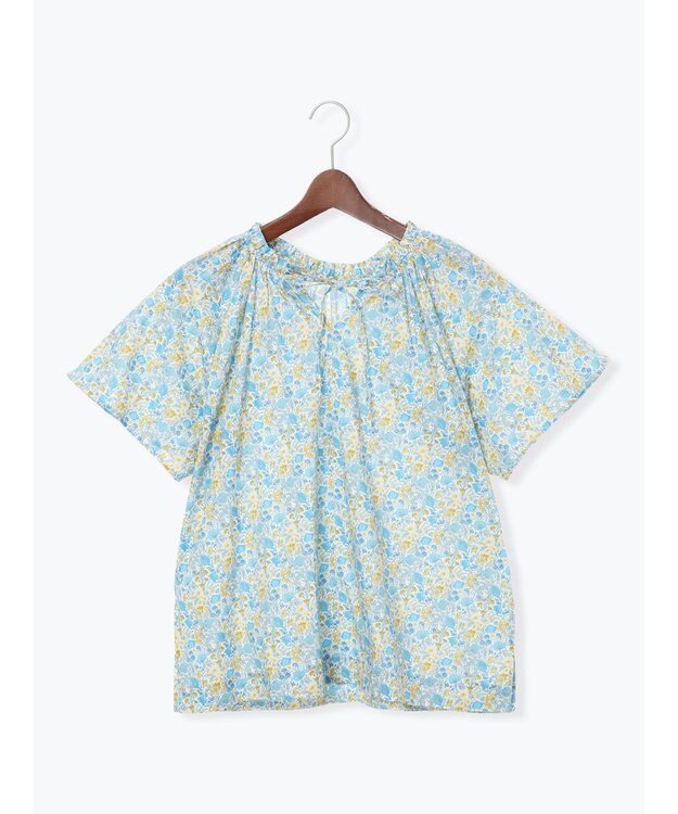 Te chichi 【LIBERTY FABRICS】フリルネックブラウス オフホワイト