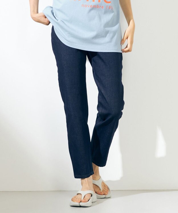 SHARE PARK LADIES 〈CIMMARON CORE〉CLAUDIA スリムテーパードパンツ ネイビー系