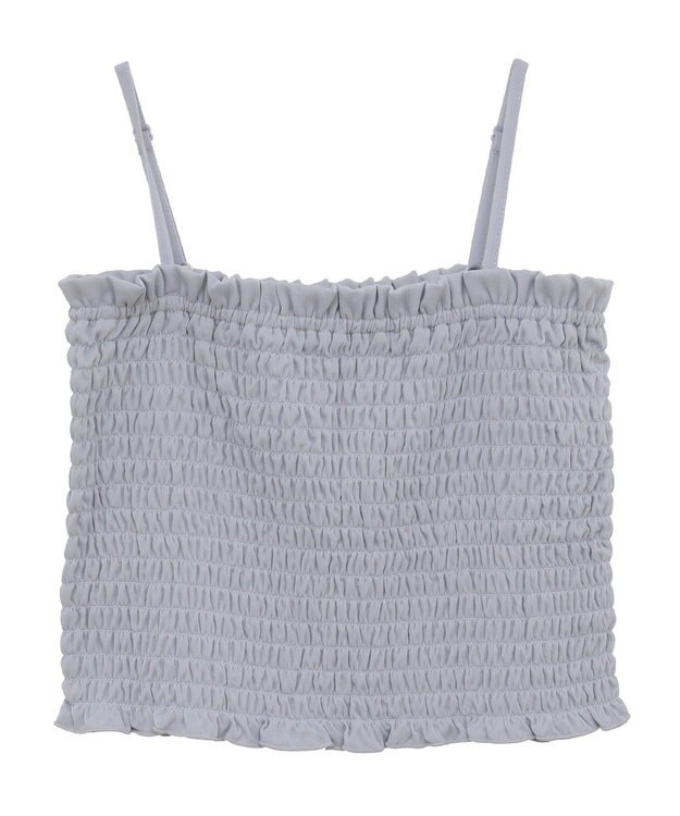 earth music&ecology ＳＥＴ２点シアーシャーリングブラウス＋インナー Blue