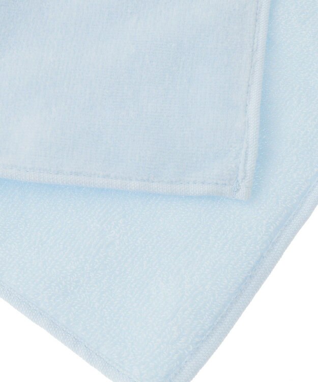 Maison de FLEUR シェル刺繍タオルハンカチ Light Blue
