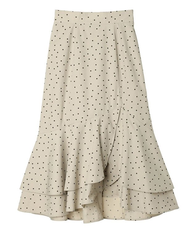 earth music&ecology チューリップヘムティアードスカート Dot