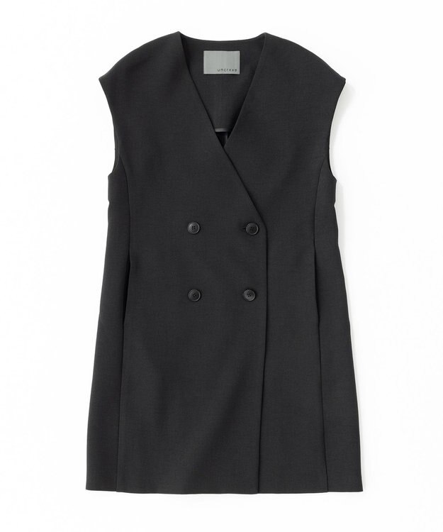 uncrave 【UVカット・接触冷感】ウォッシャブルドライサップ ジレ ブラック