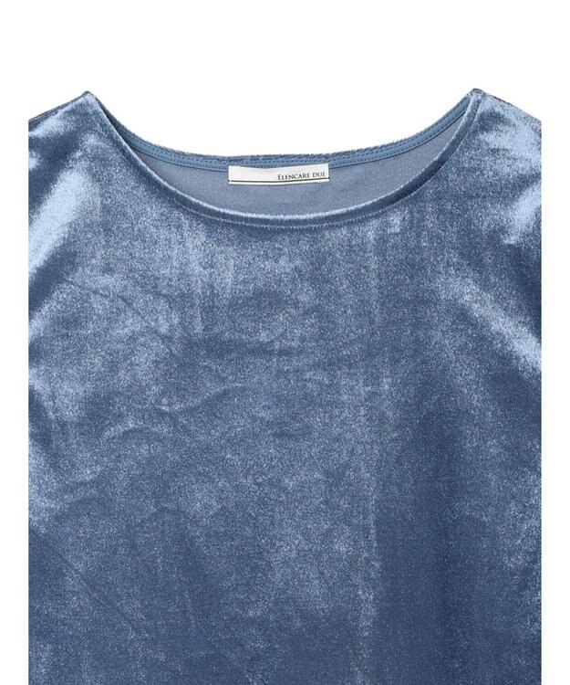 Green Parks ・ＥＬＥＮＣＡＲＥ　ＤＵＥ　ベロアクルーロングＴＥＥ Blue