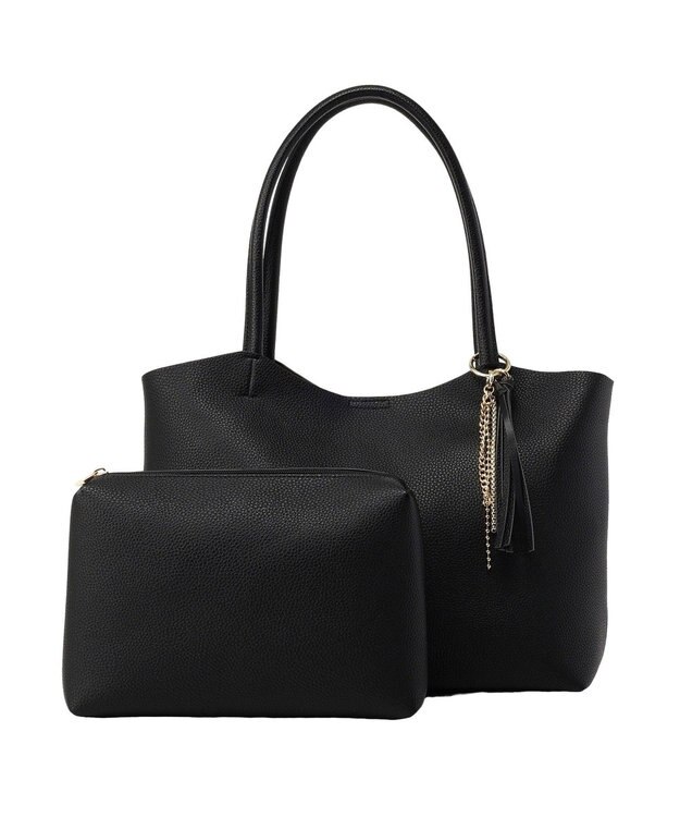 earth music&ecology 【軽量】チャーム付きトートバッグ Black