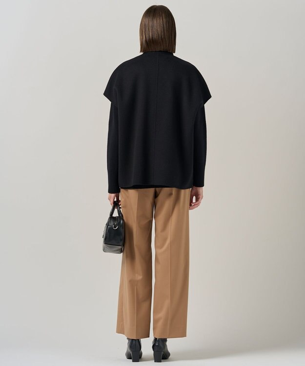 ICB L WoolRever  スタンドカラージレ ブラック系