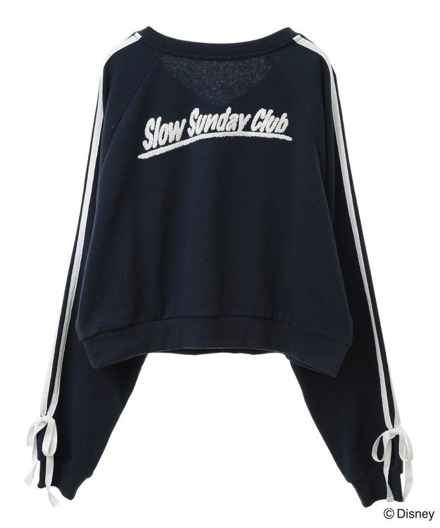 Green Parks ミッキー＆フレンズ／袖リボンショートプルオーバー Navy