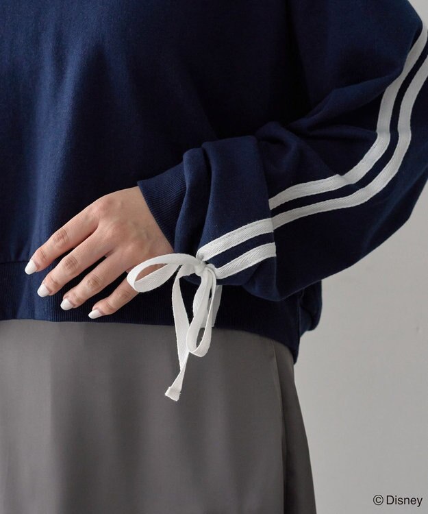 Green Parks ミッキー＆フレンズ／袖リボンショートプルオーバー Navy