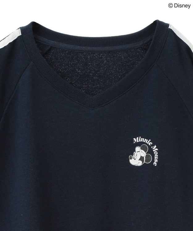 Green Parks ミッキー＆フレンズ／袖リボンショートプルオーバー Navy