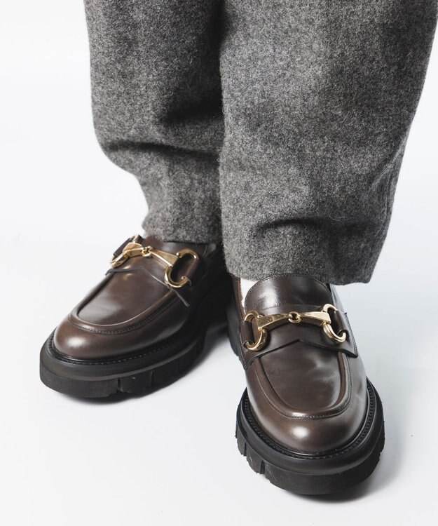 BONTRE 【LucaGrossi/ルカグロッシ】厚底ビットローファー/G873M-UA グレー