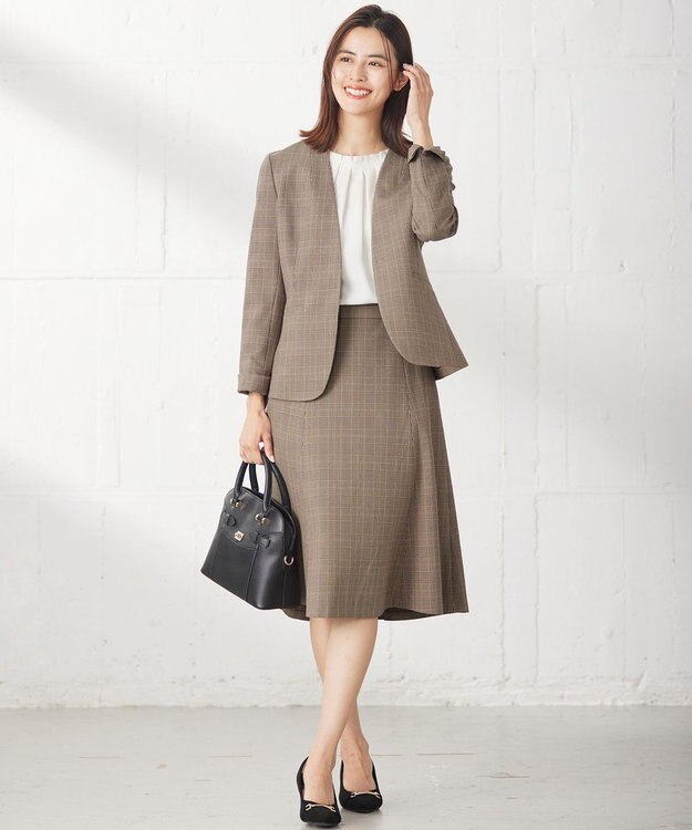 ANY SIS 【洗える】フロントタックノーブル ブラウス アイボリー