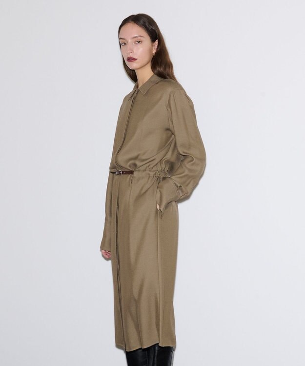 JOSEPH ビスコースツイル　シャツドレス Hickory