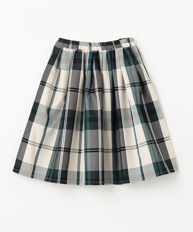 ANY KIDS カラー チェック スカート グリーン系チェック