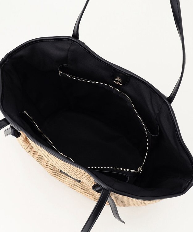 23区 【CLASSY.6月号掲載】雑材ミドル トートバッグ ブラックミックス