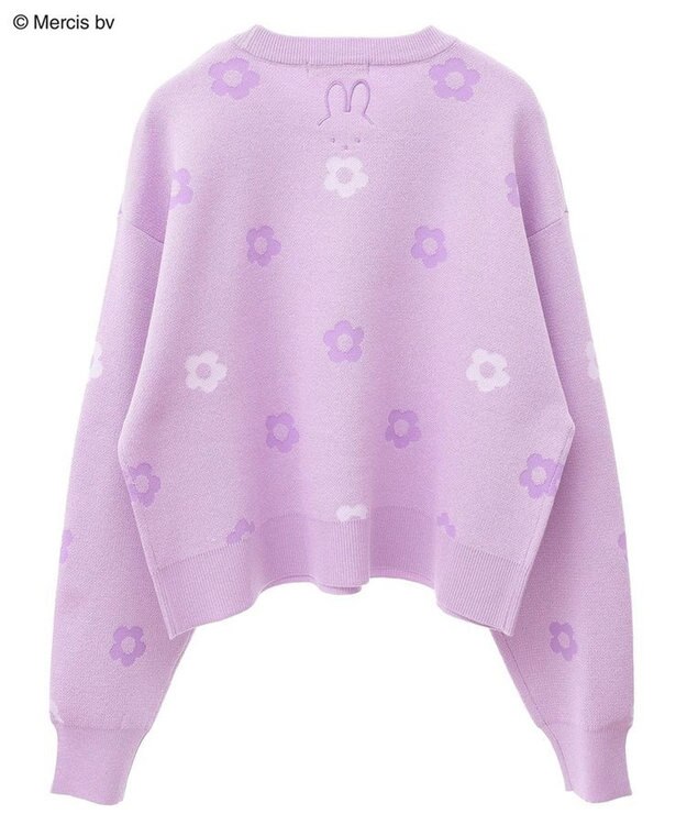 Green Parks Ｍｉｆｆｙ／フラワージャガードニットプルオーバー Lavender