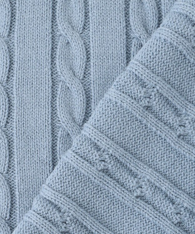 23区 S 【SLOW/一部店舗限定】ハイバルコットンブレンド ニット スカイブルー系