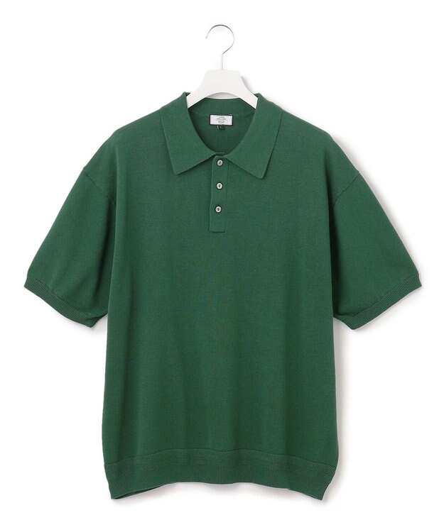 J.PRESS YORK STREET 【UNISEX】リラックス ニットポロシャツ グリーン系