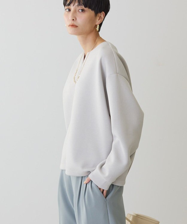 AMERICAN HOLIC スキッパーポンチプルオーバー Gray Beige