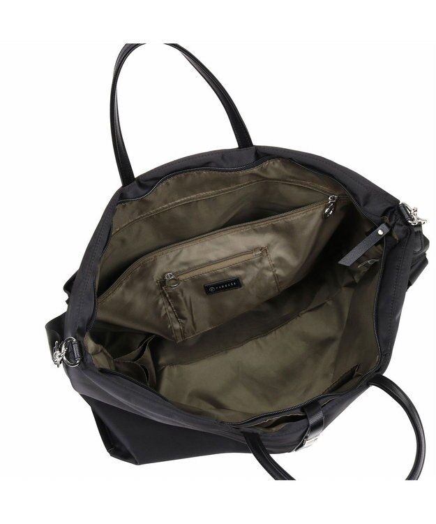 ACE BAGS & LUGGAGE PROGRES プログレ ミュー トートバッグ 2WAY セットアップ機能 ショルダーベルト付き 17396  トートバッグ レディース ユーティリティポケット ボストンバッグ ブラック