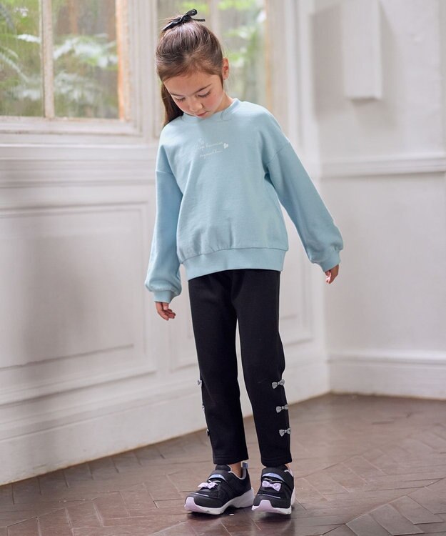 ANY KIDS 【WEB限定】7days 裏毛トレーナー サックスブルー×ハート