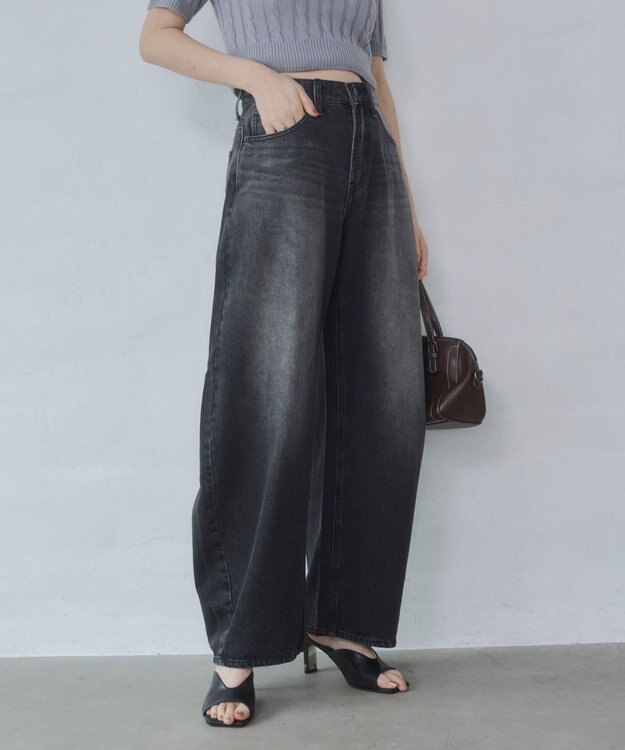 WEGO ワイドカーブデニムパンツ デニムブラックソノタ