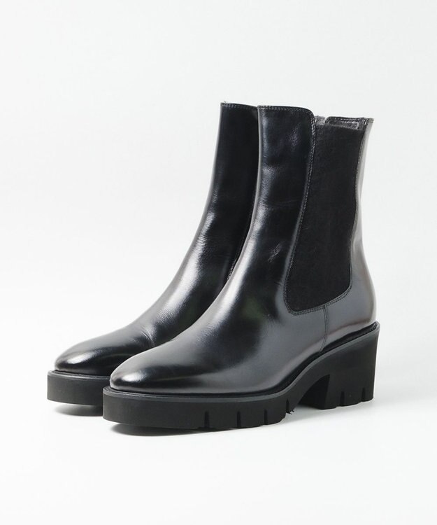 BONTRE 【イタリア製/本革】【LucaGrossi/ルカグロッシ】厚底サイドゴアブーツ/H616T-VA ブラック