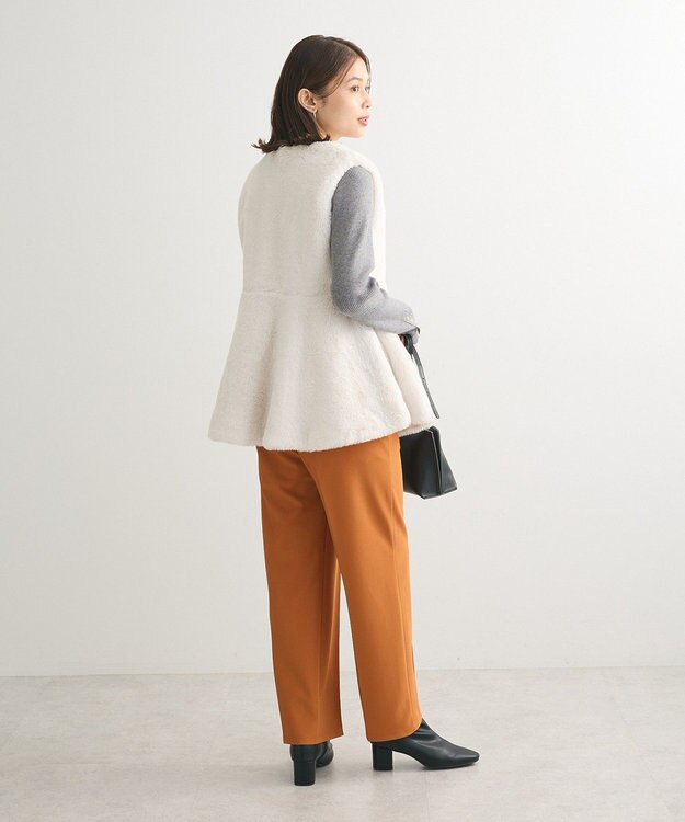 Green Parks ・ＥＬＥＮＣＡＲＥ　ＤＵＥペプラムフェイクファーベス Ivory