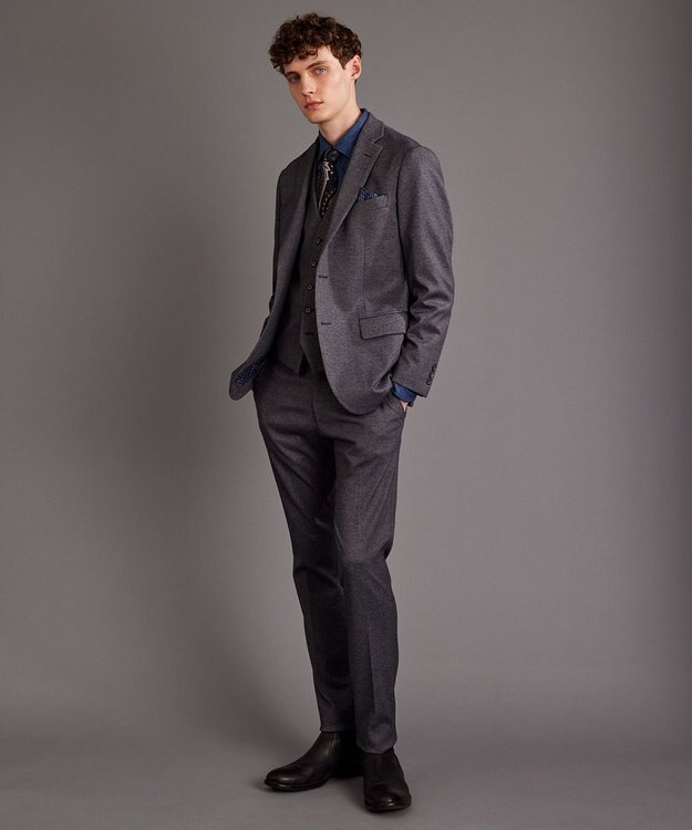 JOSEPH ABBOUD 【ストレッチ】ツィーディージャージ　ジャケット ライトグレー系