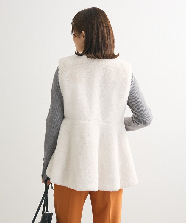 Green Parks ・ＥＬＥＮＣＡＲＥ　ＤＵＥペプラムフェイクファーベス Ivory