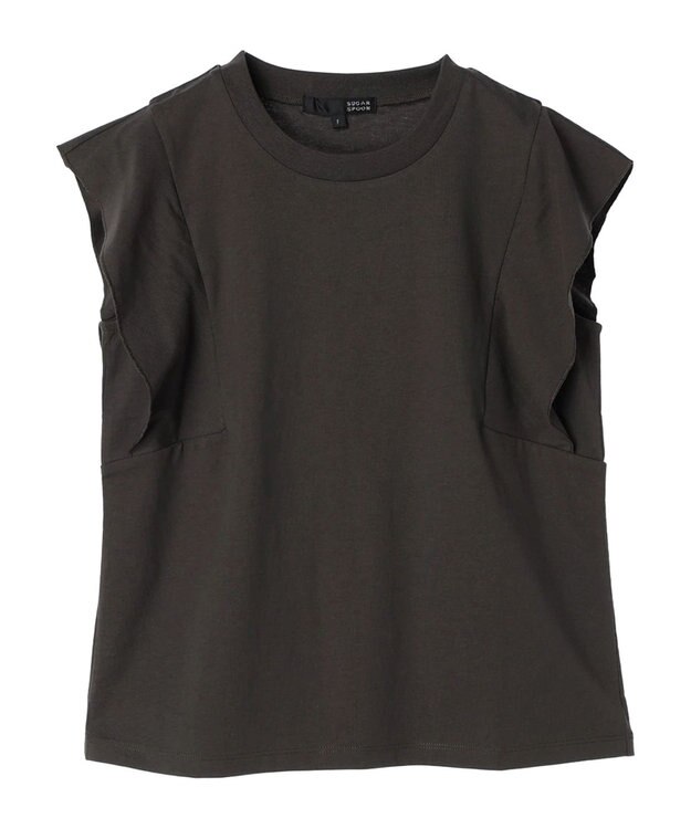 Green Parks ・ＳＵＧＡＲ　ＳＰＯＯＮ【ＣＯＯＬ】フレンチスリーブＴＥＥ Charcoal Gray