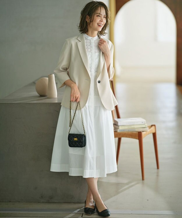 組曲 オシャクロス テーラードジャケット サンドベージュ系