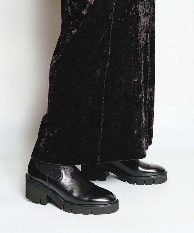 BONTRE 【イタリア製/本革】【LucaGrossi/ルカグロッシ】厚底サイドゴアブーツ/H616T-VA ブラック