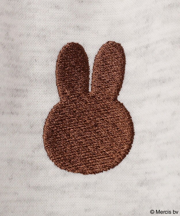 earth music&ecology 【予約】miffy/earth 刺繍スウェットパンツ 杢ライトグレー