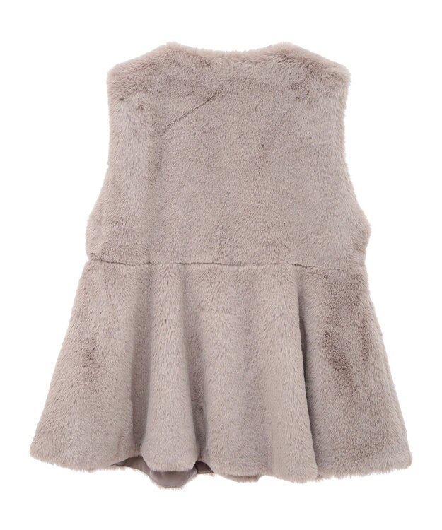 Green Parks ・ＥＬＥＮＣＡＲＥ　ＤＵＥペプラムフェイクファーベス Mocha