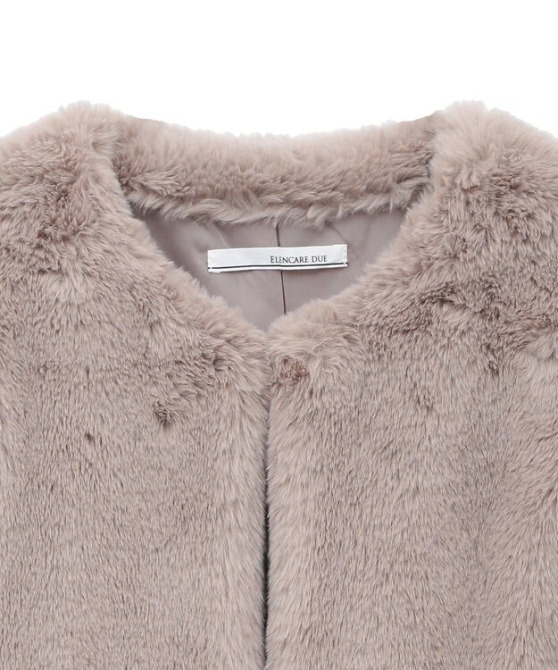 Green Parks ・ＥＬＥＮＣＡＲＥ　ＤＵＥペプラムフェイクファーベス Mocha