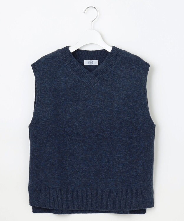 J.PRESS LADIES L 【洗える】MIX COLORED ニット ベスト ネイビー系